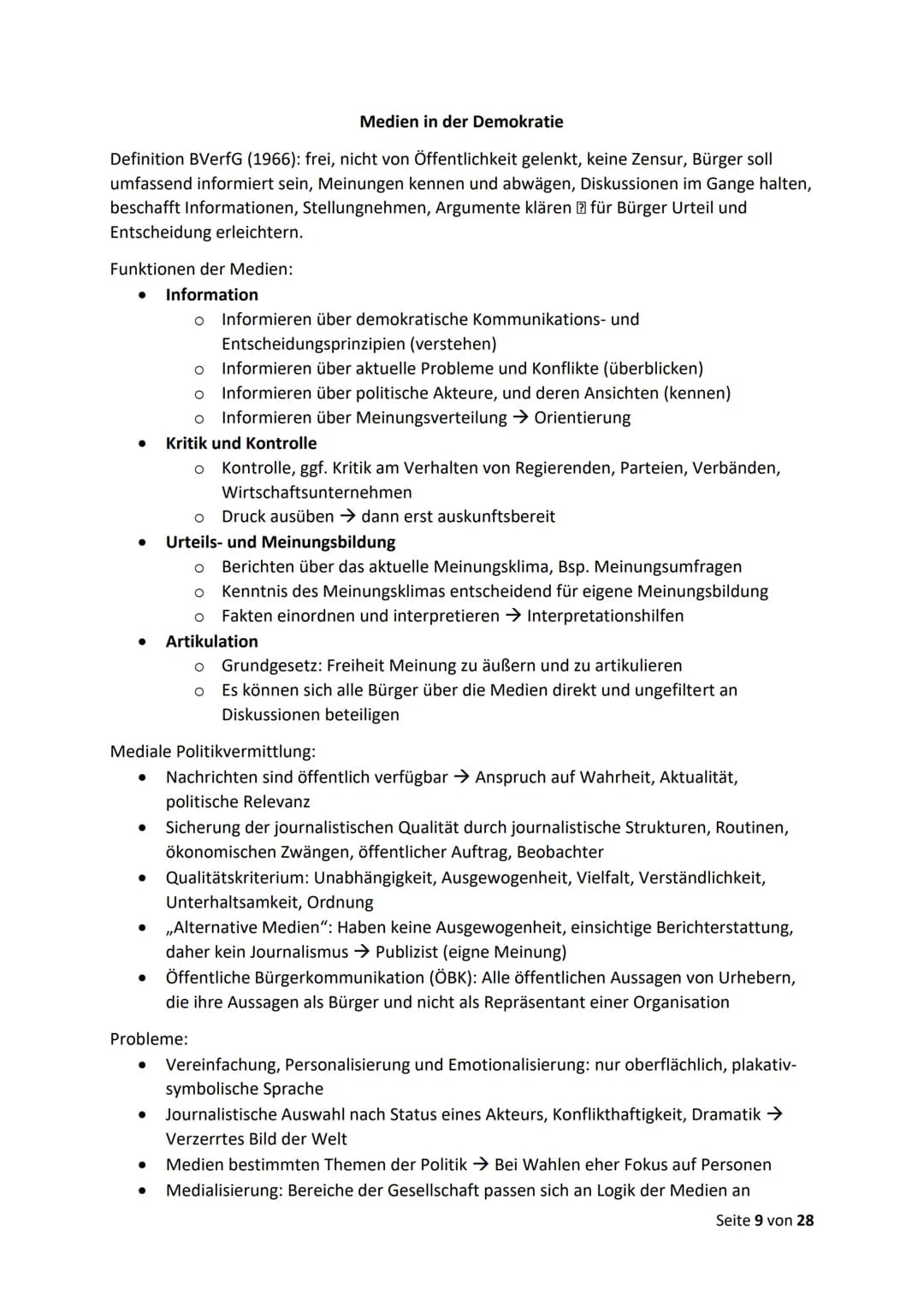 Politik-Wirtschaft Abitur 2022
12.1 Politische Partizipation zwischen Anspruch und Wirklichkeit
Funktionen politischer Partizipation
●
●
●
●