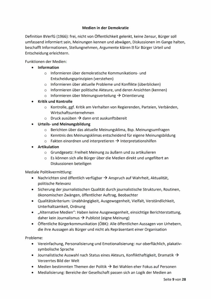Politik-Wirtschaft Abitur 2022
12.1 Politische Partizipation zwischen Anspruch und Wirklichkeit
Funktionen politischer Partizipation
●
●
●
●