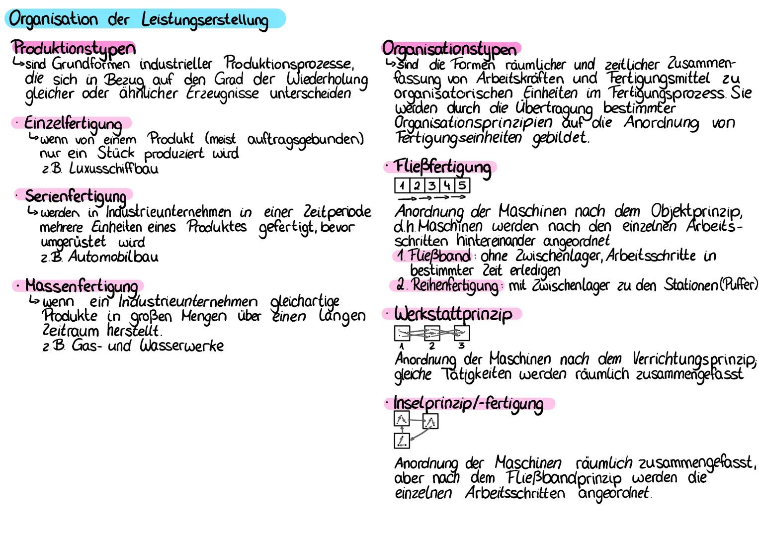 Produktionsprogramm
Teilkostenrechnung
Kostenrechnung bei der variable und fixe Kosten verrechnet werden
dient zur Überprüfung einzelner Pro