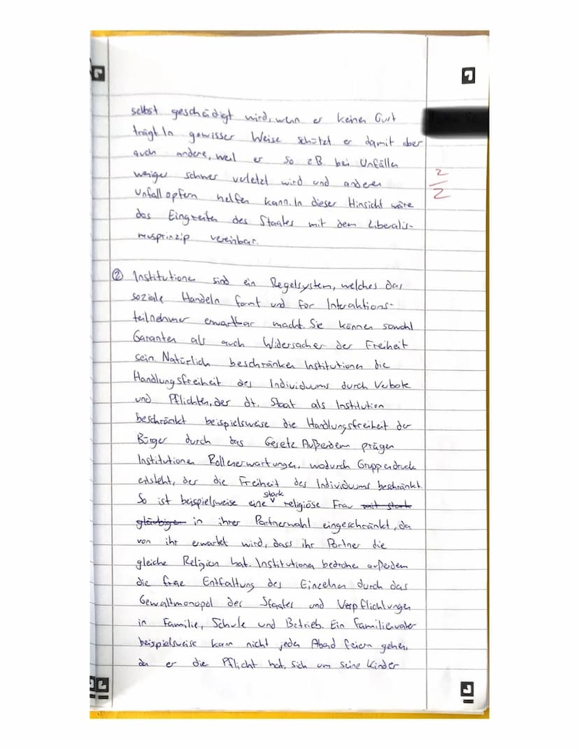 lame:
atum: 7.11.20
12
Klausur
im Fach Ethik
(Thema: Freiheit, Staat und Institutionen)
Die Bearbeitungszeit beträgt 90 min. Die Arbeit ist 