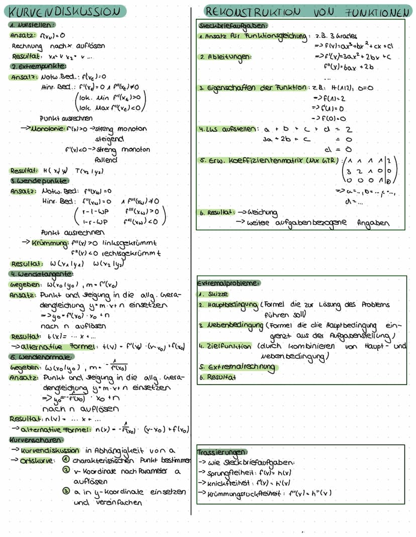 Definitions menge
alle für x
zulässigen werte:
I Ganzrationale Funktionen:
Symetrie
Punktsymetrie: f(x) = -f(x)
->alle Potenzen ungeracle
Ac