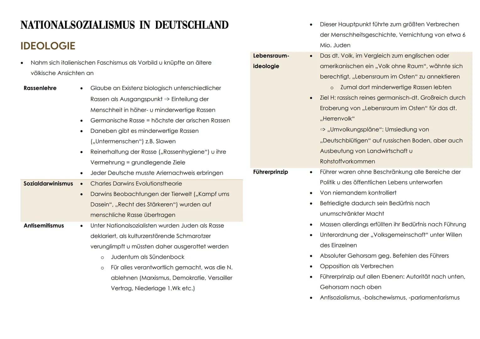 NATIONALSOZIALISMUS
FASCHISMUS
Faschismus = Sammelbegriff für rechtsradikale, autoritäre pol. Systeme
vor 1945
In vielen Ländern Europas ent