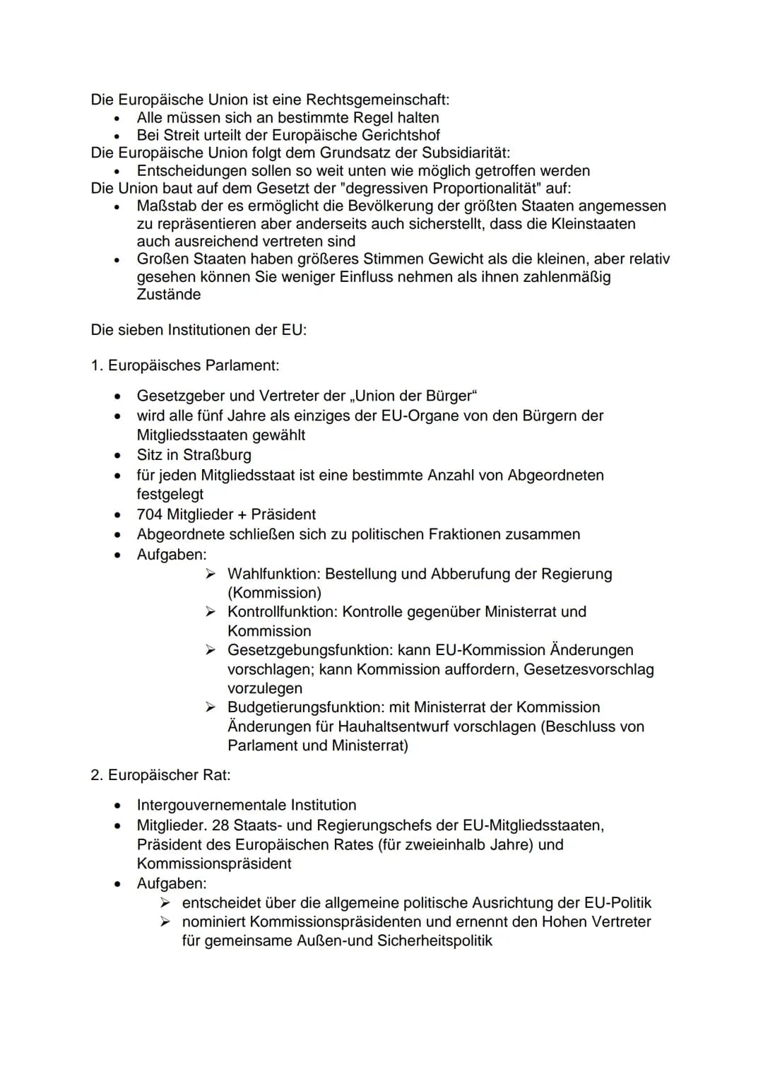 Inhaltsfeld 5: Europäische Union:
1. EU-Normen, Interventions- und Regularmechanismen sowie Institutionen:
Normen:
●
●
●
Aufgaben:
➤ Regeln 