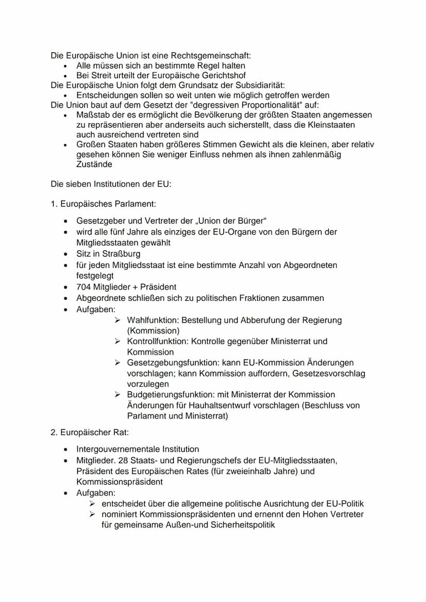 Inhaltsfeld 5: Europäische Union:
1. EU-Normen, Interventions- und Regularmechanismen sowie Institutionen:
Normen:
●
●
●
Aufgaben:
➤ Regeln 