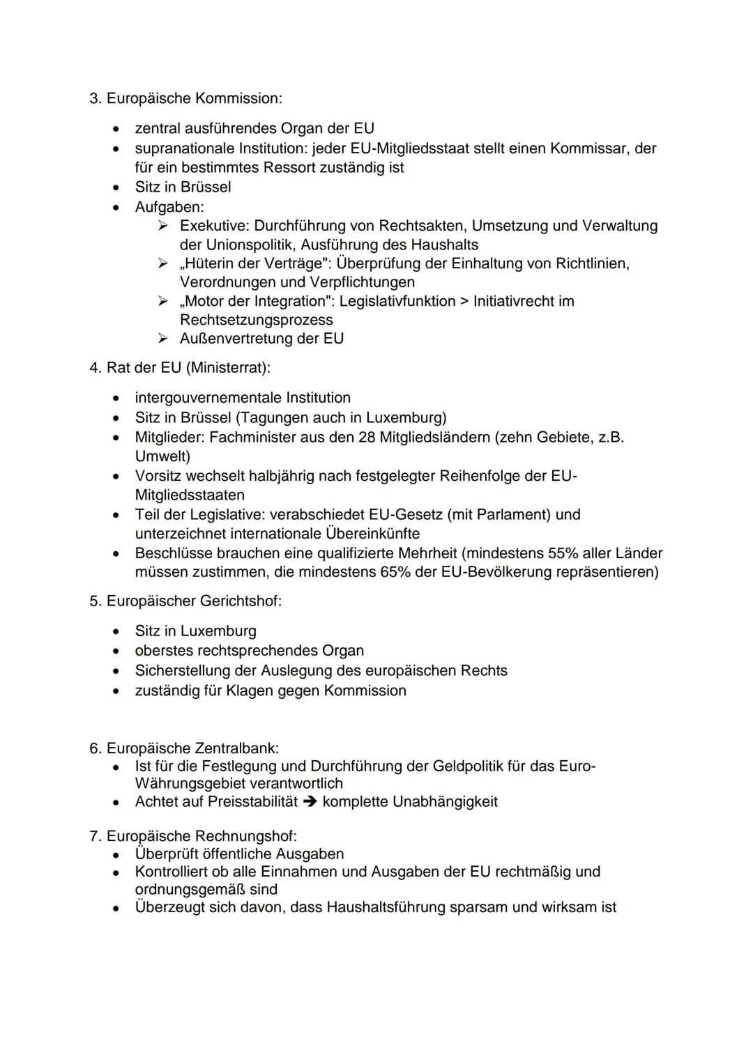 Inhaltsfeld 5: Europäische Union:
1. EU-Normen, Interventions- und Regularmechanismen sowie Institutionen:
Normen:
●
●
●
Aufgaben:
➤ Regeln 