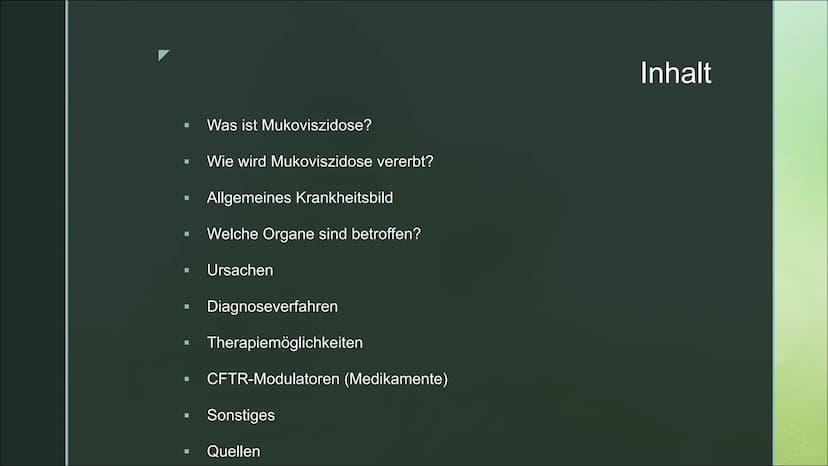 Von Fabienne Frentzen
Mukoviszidose ■
■
■
Was ist Mukoviszidose?
Wie wird Mukoviszidose vererbt?
Allgemeines Krankheitsbild
Welche Organe si