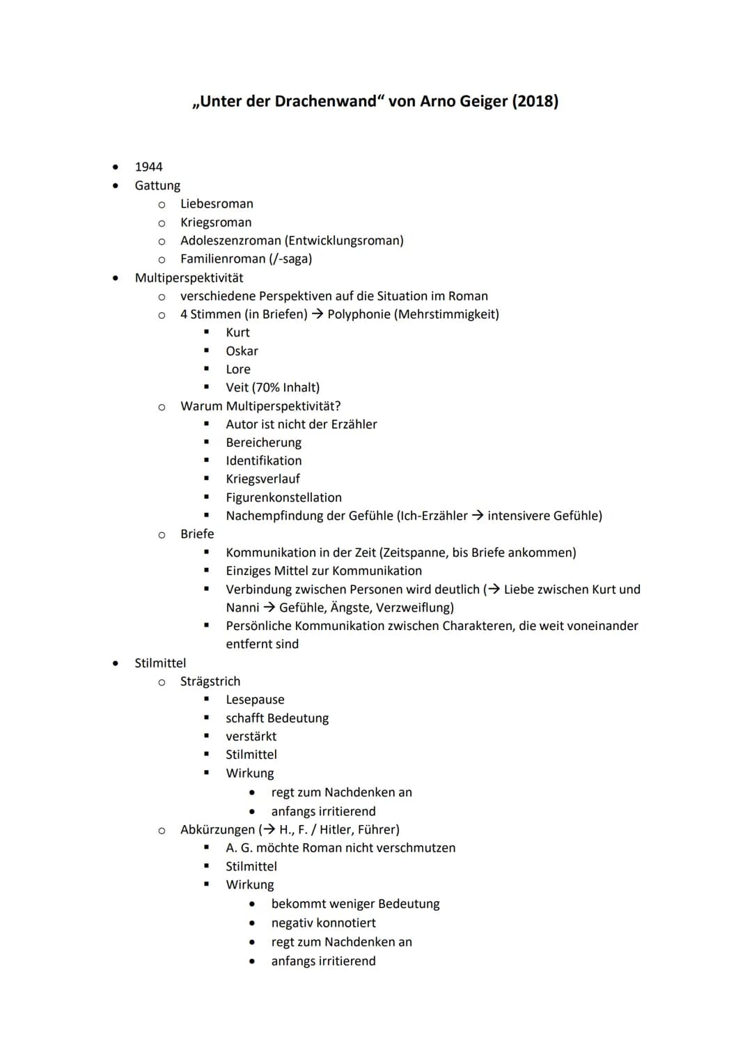 Analyse eines literarischen Textes (→ Romanauszug)
1) Einleitung (Thema nur auf vorliegenden Auszug bezogen)
2) Deutungshypothese
3) Kontext