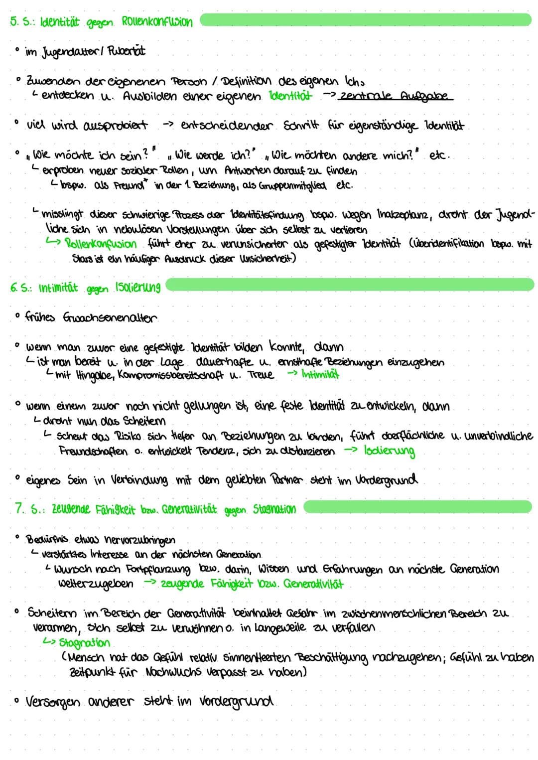 PSYChosoziale Entwicklung n Erikson
• die Identität nimmt in seiner Persönlichkeitstheorie eine zentrale Rolle ein
• Theorie beruht auf den 