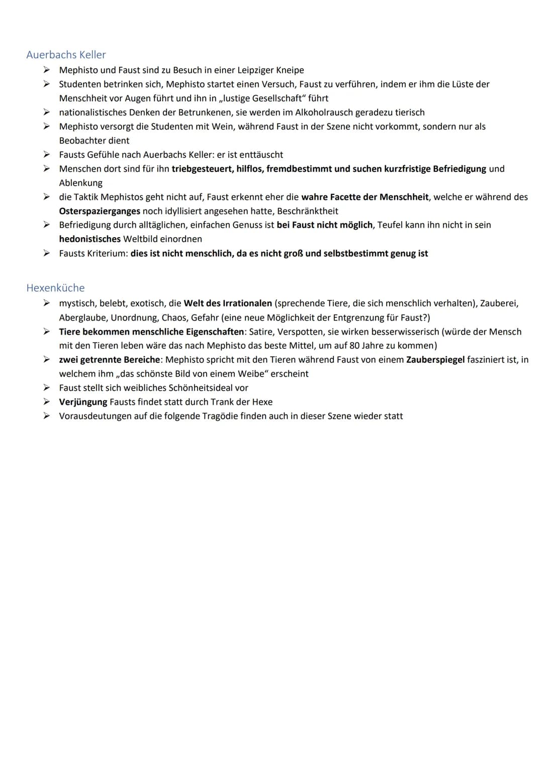 Die Gelehrtentragödie
Nacht (Verzweiflung, Todessehnsucht)
➤ Faust überdenkt sein Leben melancholisch, kein gutes Resultat
➤
weiß immer noch