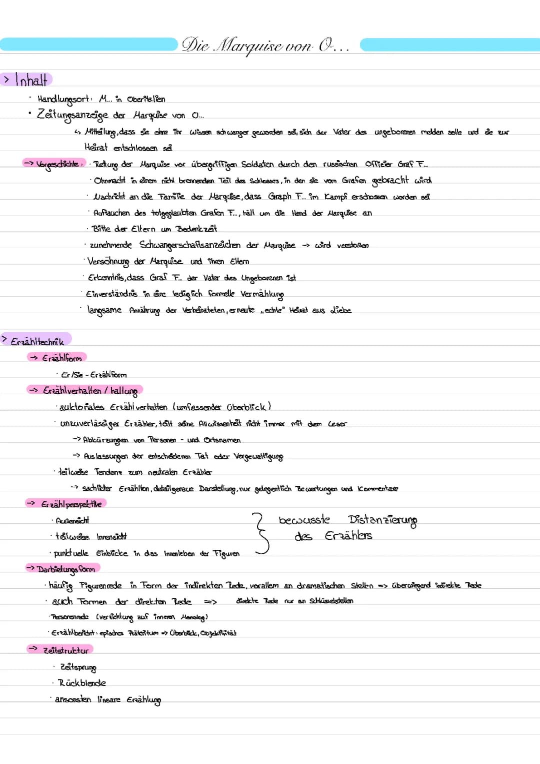 Die Marquise von O…