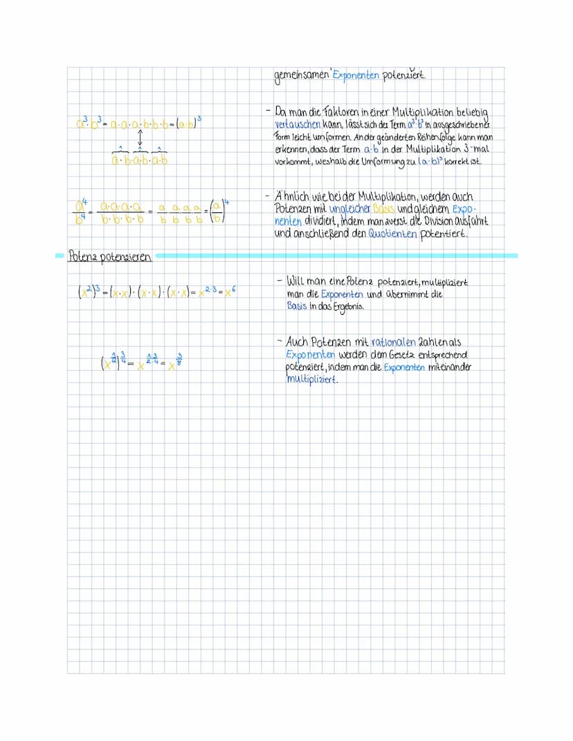 •Potenzen kennlernen
=
Anderes Beispiel: Papier
vier gleiche Faktoren
4 Exponent oder Hochzahl
Basis oder Grundzahl
Einmal falten: 2 Schicht