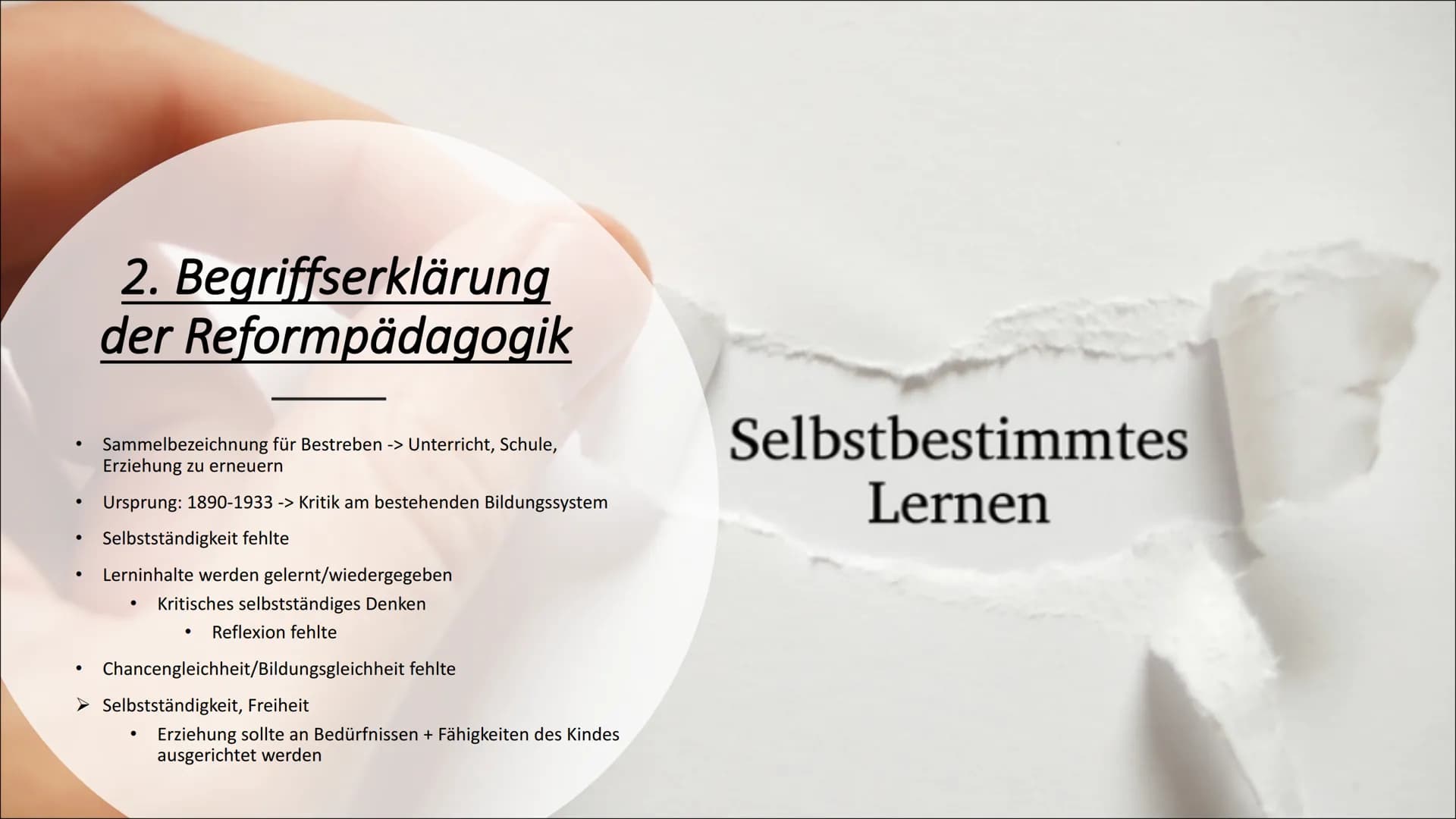 Montessori-Pädagogik als
reformpädagogisches Konzept Inhaltsverzeichnis
Wer ist Maria Montessori?
Begriffserklärung Reformpädagogik
Das päda