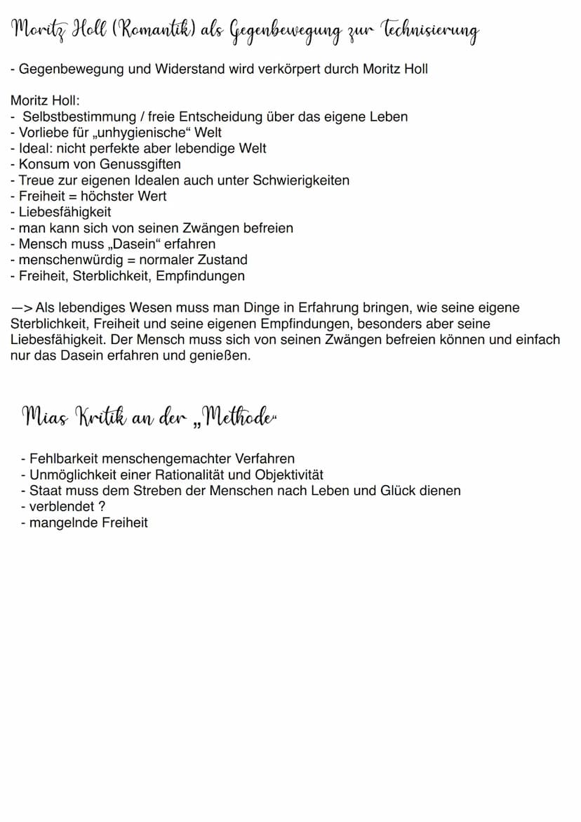 Zusammenfassung des Inhalts
- Zukunftsroman (21. Jahrhundert)
- Gesundheitsdiktatur
-> Bürger werden von Regierung ,,Methode" streng überwac