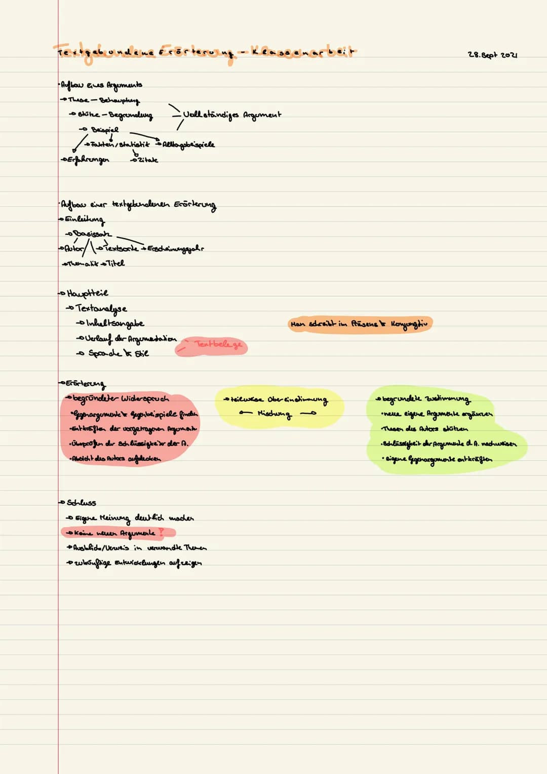 Textgebundene Erörteru ing. -
•Aufbau eines Arguments
These-Behaupting
• stütze-Begremalung
- Beispiel
/* Farten 10
*Erfahrungen
on statisti