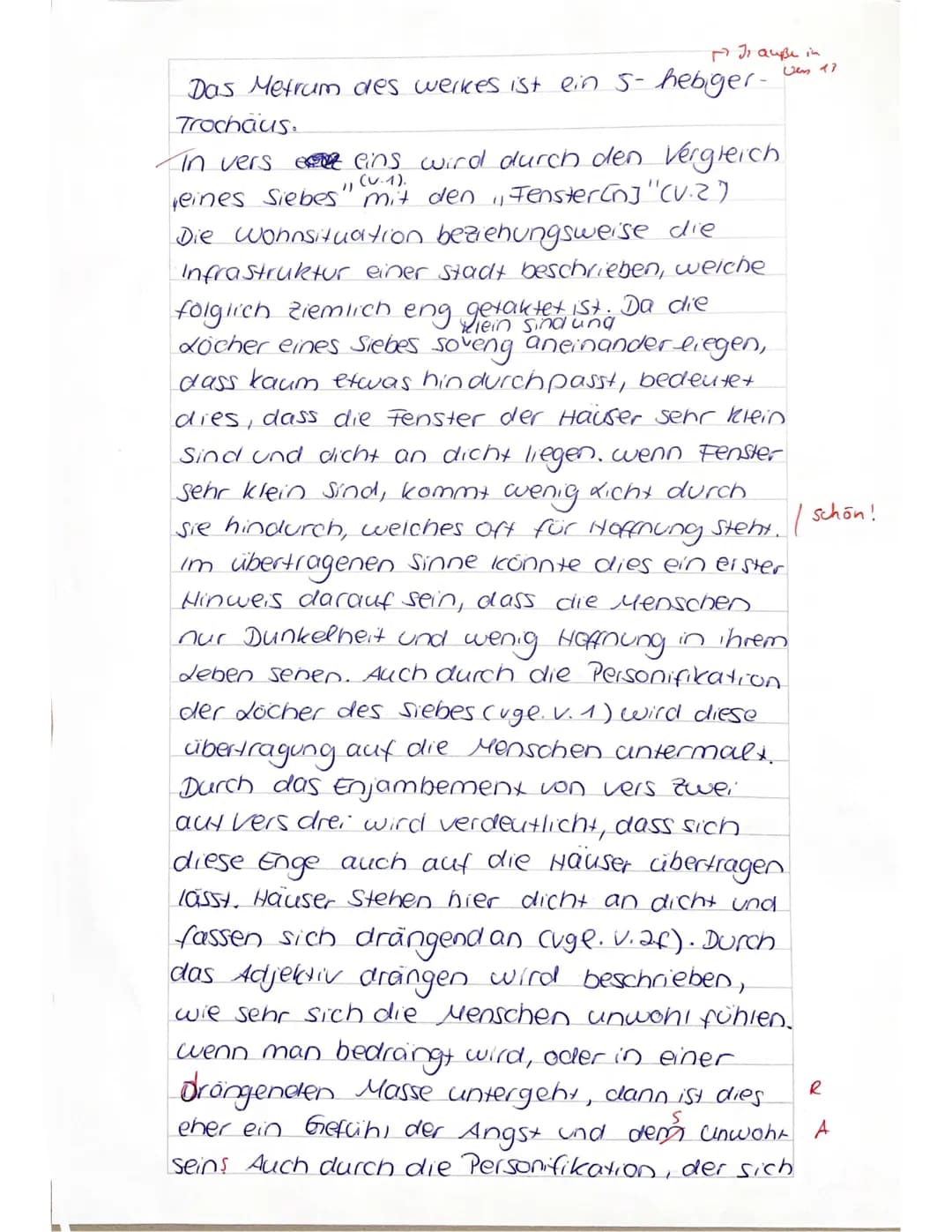 Sonett
Kl. 10b Deutsch: Lyrik des Expressionismus
Name:
Note:
Aufgabe:
Interpretiere das vorliegende Gedicht.
Städter (Alfred Wolfenstein, 1