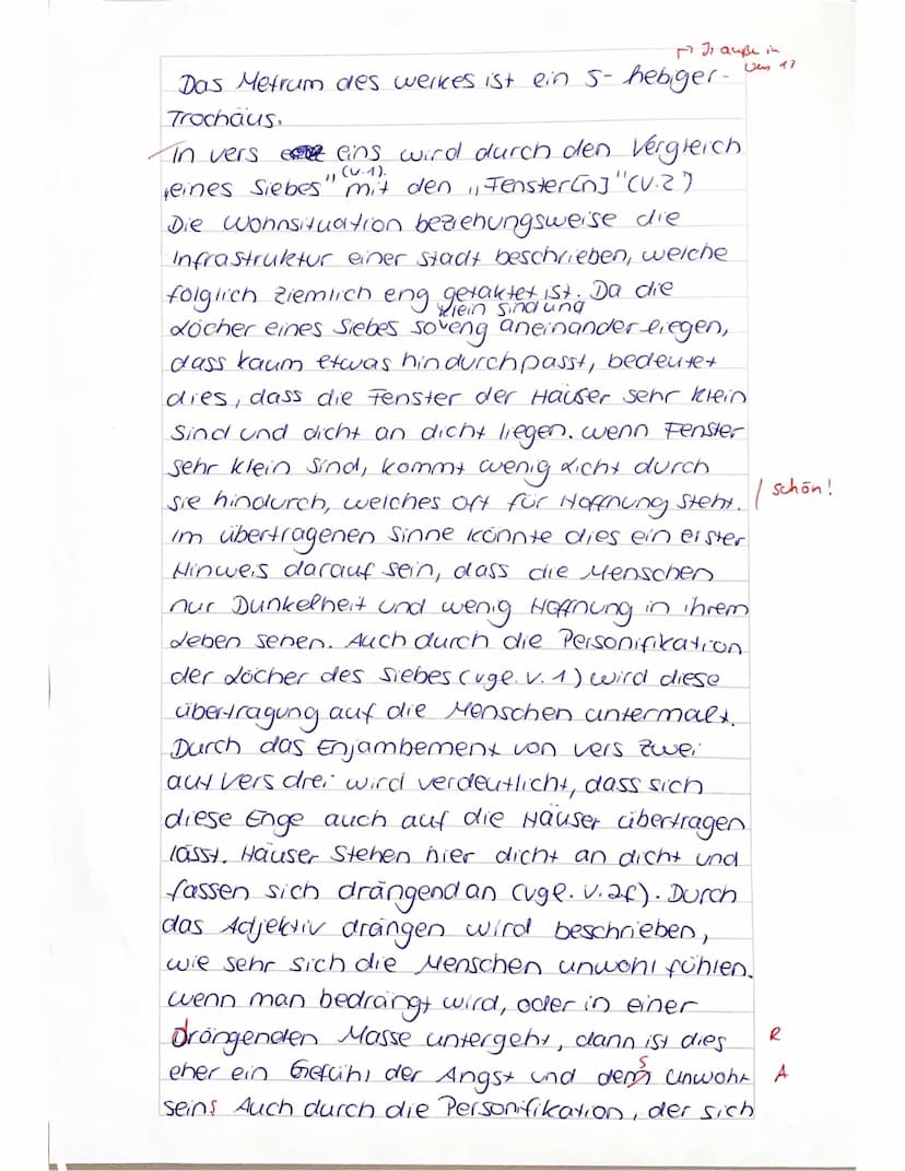 Sonett
Kl. 10b Deutsch: Lyrik des Expressionismus
Name:
Note:
Aufgabe:
Interpretiere das vorliegende Gedicht.
Städter (Alfred Wolfenstein, 1