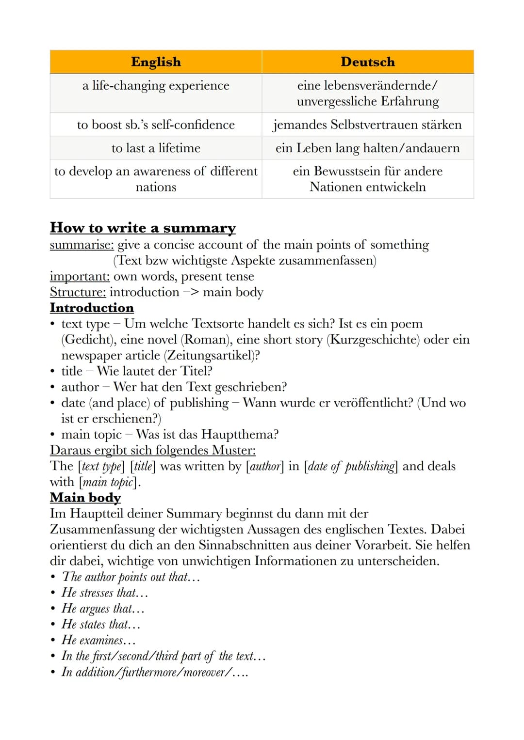 Globalization, digitalization and growing up -
English exam
Vocabulary
sth. = something
sb. = somebody
English
a stage of life
a period of t