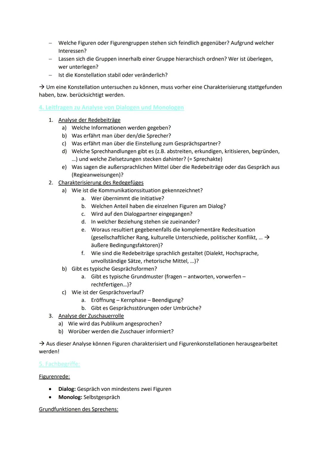 # Dialoganalyse

1. Aufbau eines klassischen Dramas

| I. Akt   | Exposition                                                                