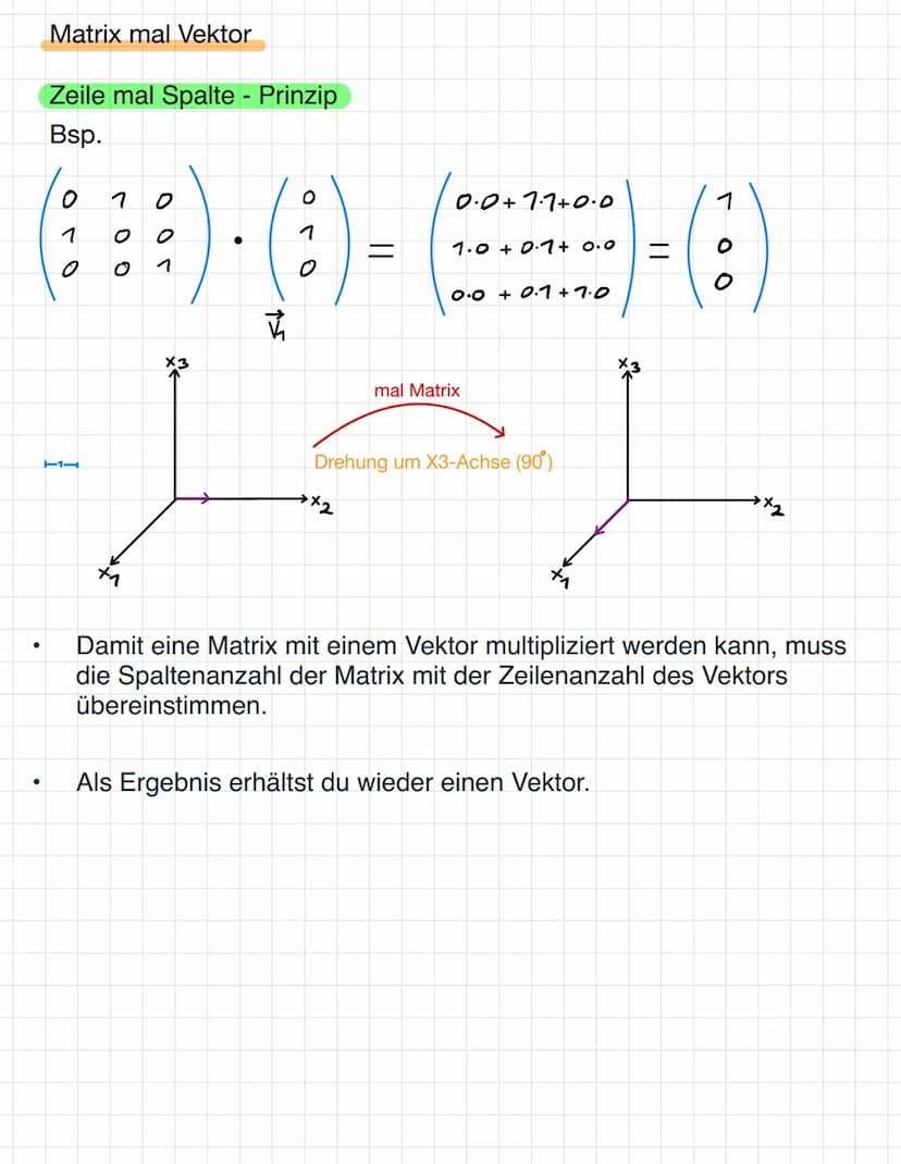 Addition und Subtraktion von Matrizen:
Matrizen und Vektoren des gleichen Formats werden addiert, indem
man ihre Elemente komponentenweise a