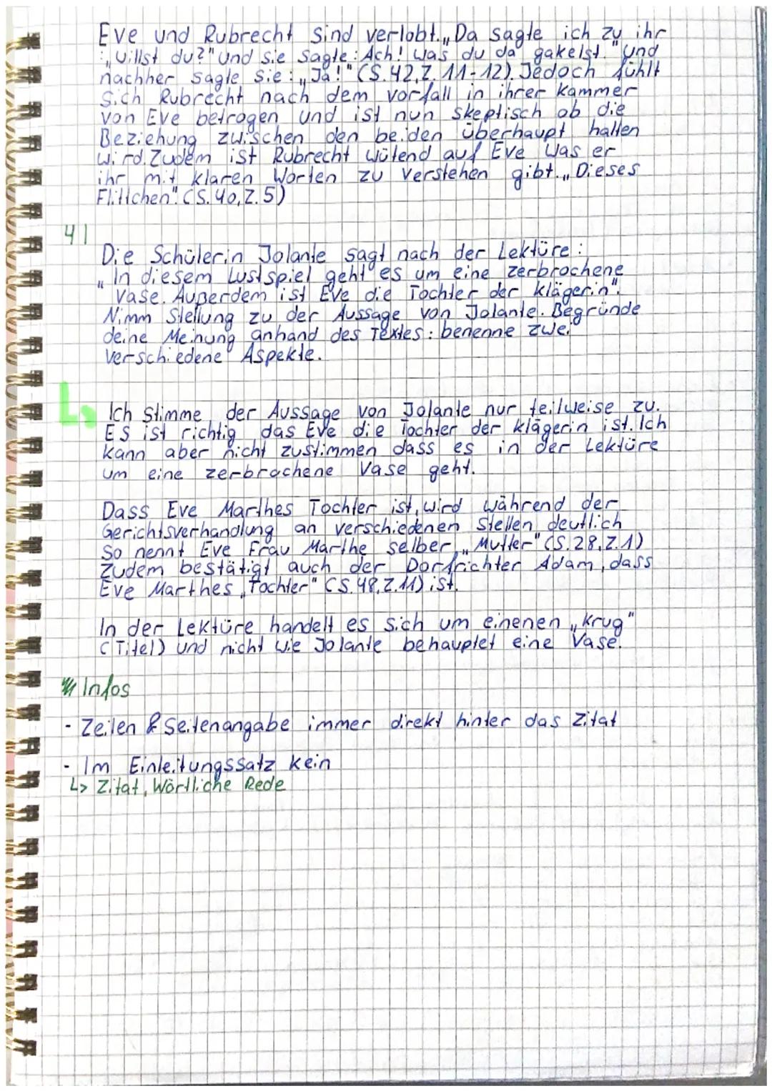 Deutsch-Arbeit 5.5.22
M
Frau Marthe klagt während der Verhandlung Rubrecht
erfolglos an: Da er den krug nicht zerbrochen hat,
Wird er dafür 