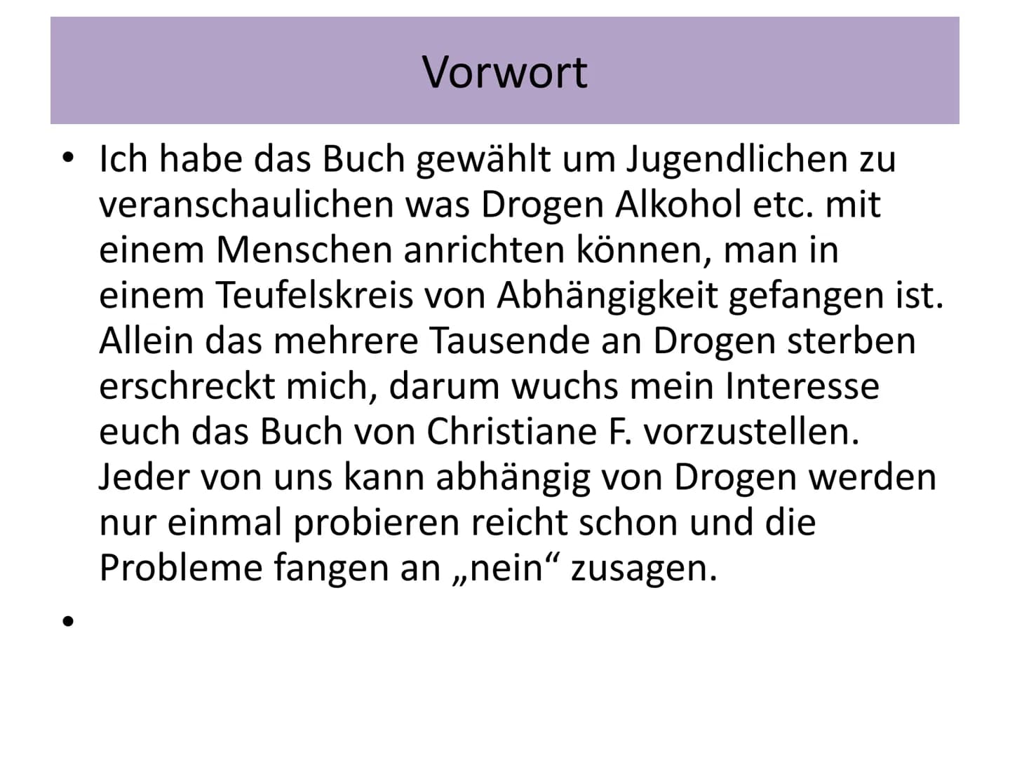 1
Wir Kinder vom Bahnhof Zoo
Inhaltsverzeichnis
1. Vorwort
2. Handlungsverlauf in Sätzen
3. Figurenkonstellation
4. Mindmap
5. Erzählperspek