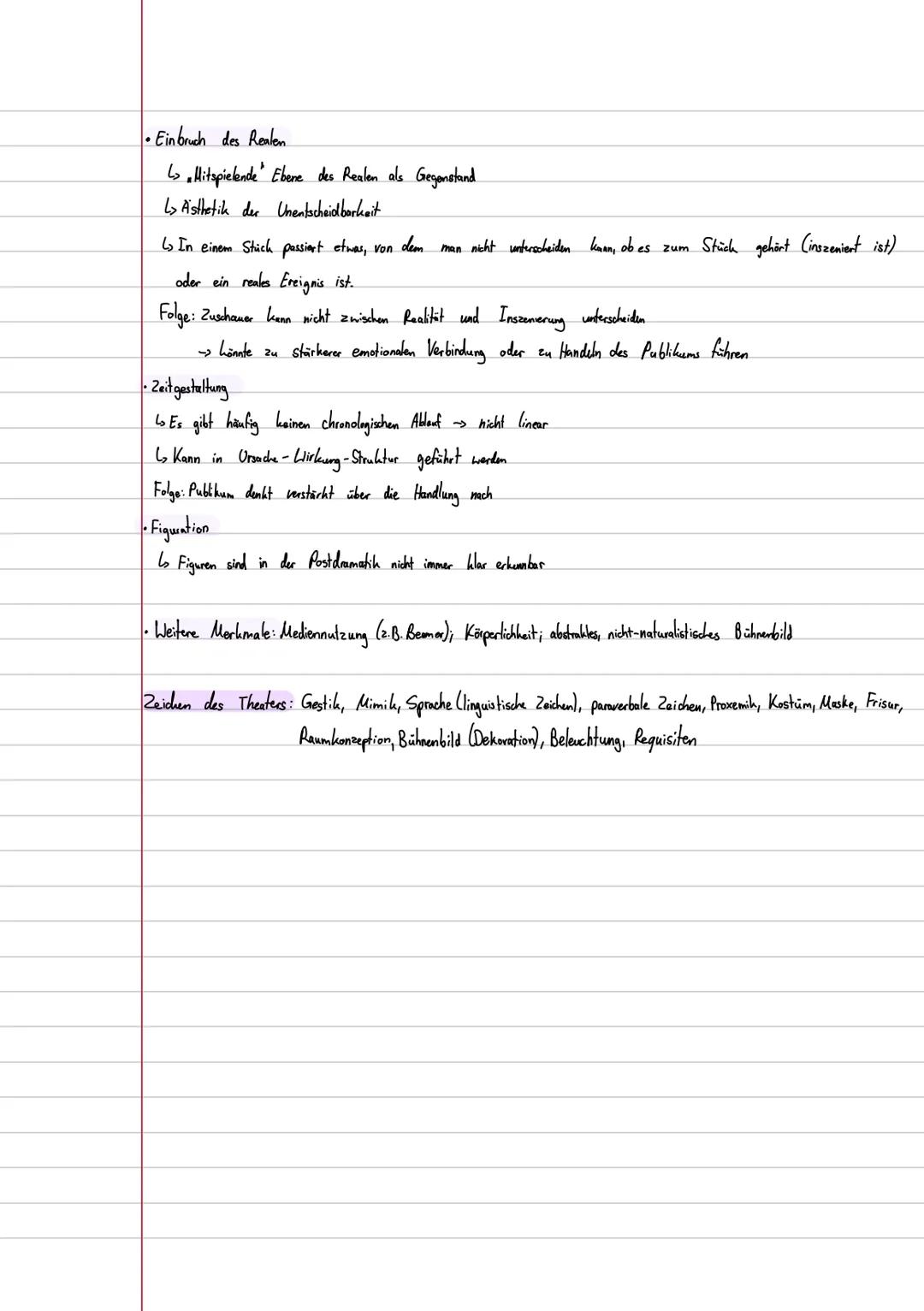 Postdramatisches Theater nach Hans-Thies Lehmann
-> Theater müsse
in seiner Gestaltung eigene Antworten auf die Veränderung der gesellschaft