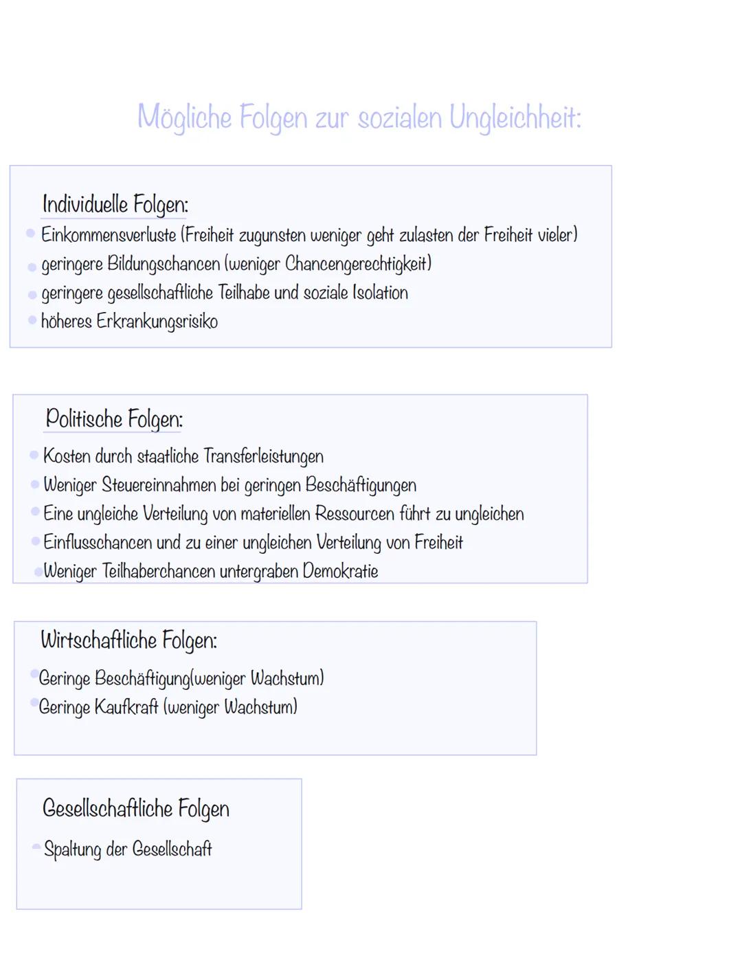 Vorbereitungen auf die Wipo Klausur
Soziale Ungleichheit
Begriffsdefinition: Soziale Ungleichheit
Soziale Ungleichheit beschreibt den Zustan