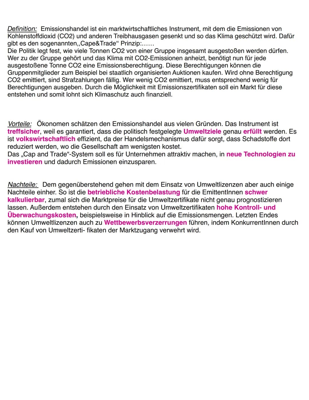 Emissionshandel
DEFINITION
• marktwirtschaftliches Instrument der
Umweltpolitik
• Ziel: Bekämpfung von
Umweltverschmutzung
Reduzierung von
T