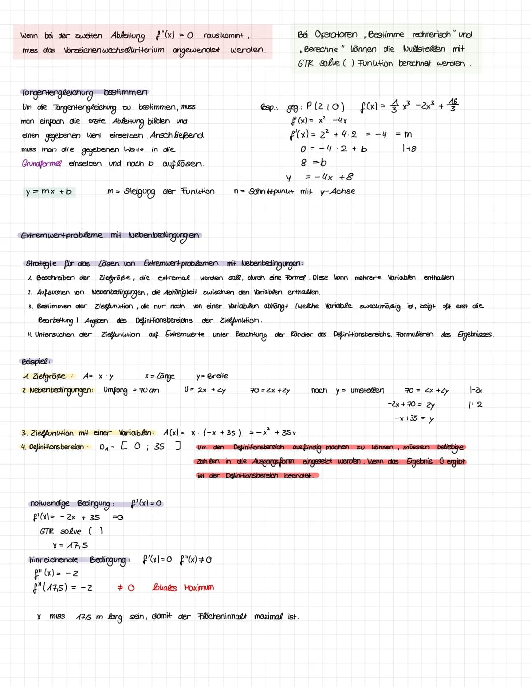 1. Mathe klausur Ql Eigenschaften ganzrationaler Funutionen
f(x)
:
f'(x) Nullstelle
Hochpunut, Tiefpunkt (Extremstellen)
Graph steigt / fäll