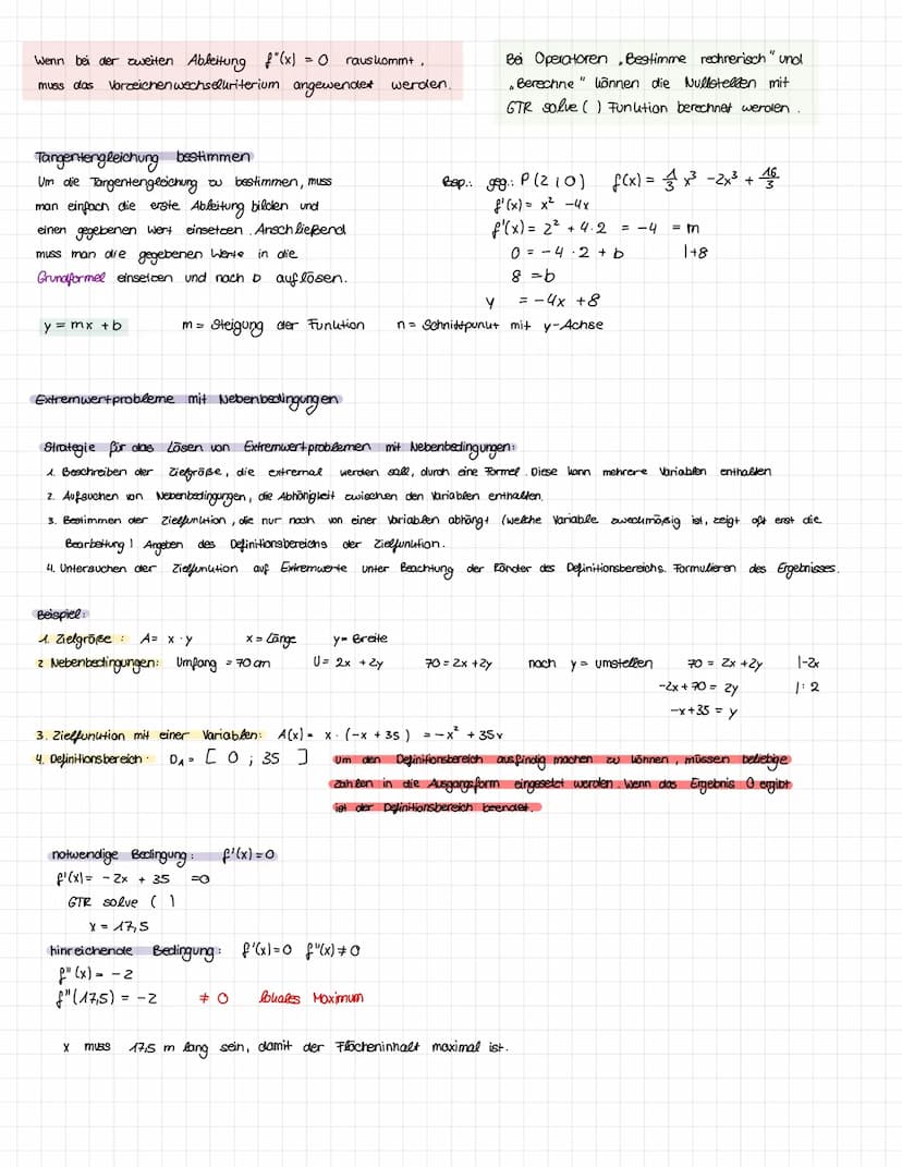 1. Mathe klausur Ql Eigenschaften ganzrationaler Funutionen
f(x)
:
f'(x) Nullstelle
Hochpunut, Tiefpunkt (Extremstellen)
Graph steigt / fäll