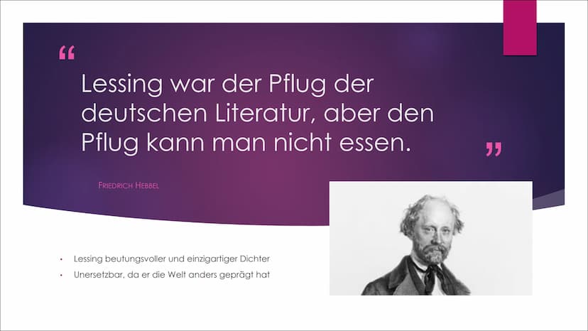 Gotthold
Ephraim
Lessing INHALT
Steckbrief
Bedeutende Werke
Freunschaftliche Beziehungen &
Interessengebiete
► Briefe Lessings im Bezug auf 