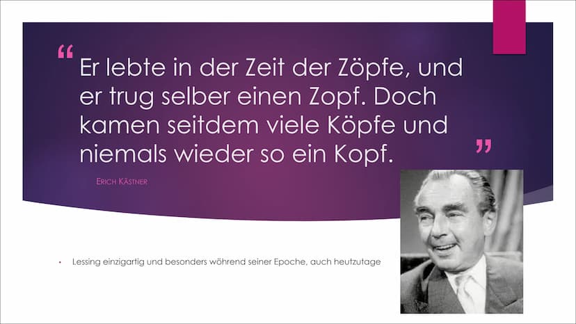 Gotthold
Ephraim
Lessing INHALT
Steckbrief
Bedeutende Werke
Freunschaftliche Beziehungen &
Interessengebiete
► Briefe Lessings im Bezug auf 