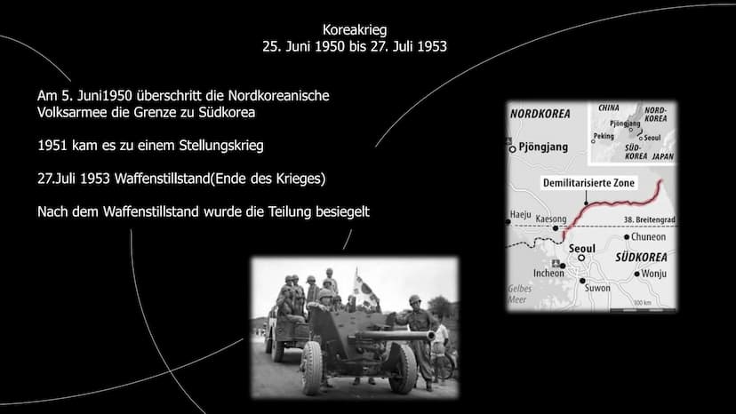 China
North Korea
Yellow Sea
Pyongyang
KOREAKRIEG
South
Korea
Sea of Japan
200 km Welche Kriegsparteien
gibt es?
Welche Länder stehen im
Hin