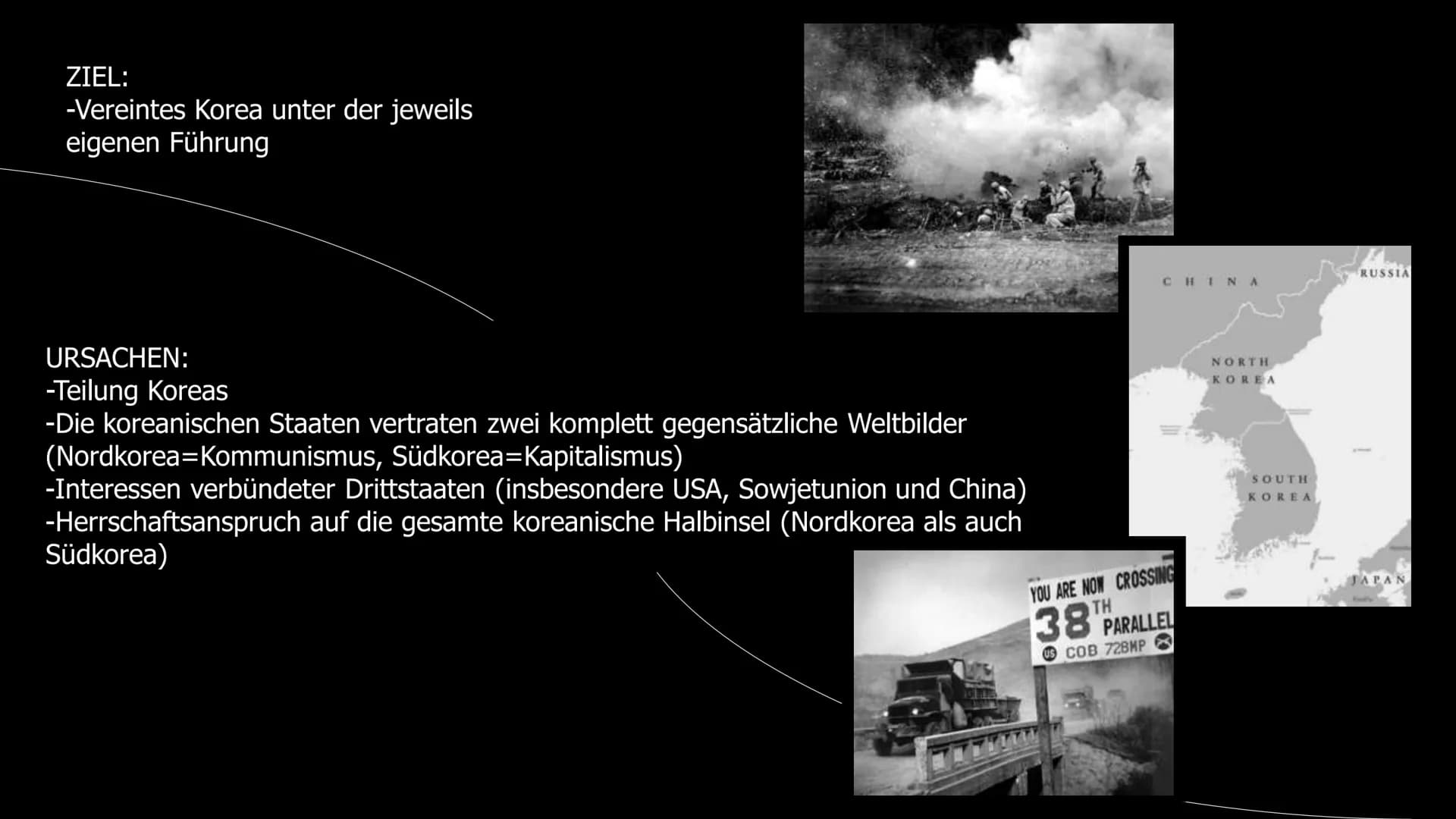 China
North Korea
Yellow Sea
Pyongyang
KOREAKRIEG
South
Korea
Sea of Japan
200 km Welche Kriegsparteien
gibt es?
Welche Länder stehen im
Hin