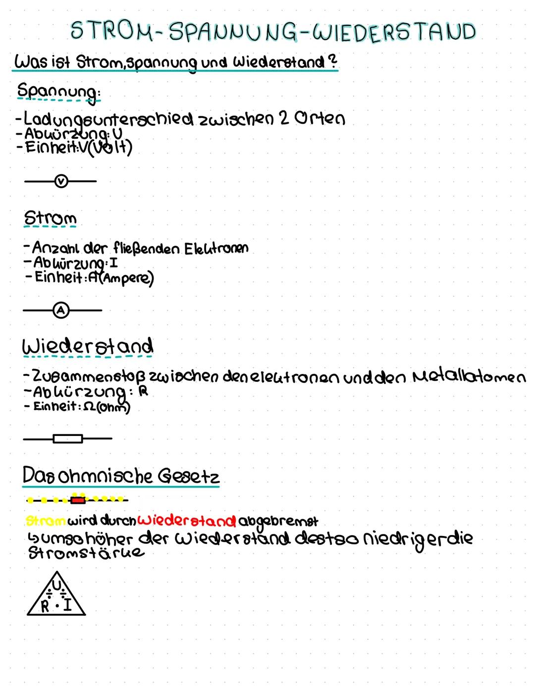 STROM-SPANNUNG-WIEDERSTAND
Was ist Strom,spannung und Wiederstand?
Spannung:
-Ladungsunterschied zwischen 2 Orten
-Abuürzung: U.
-Einheit:V(