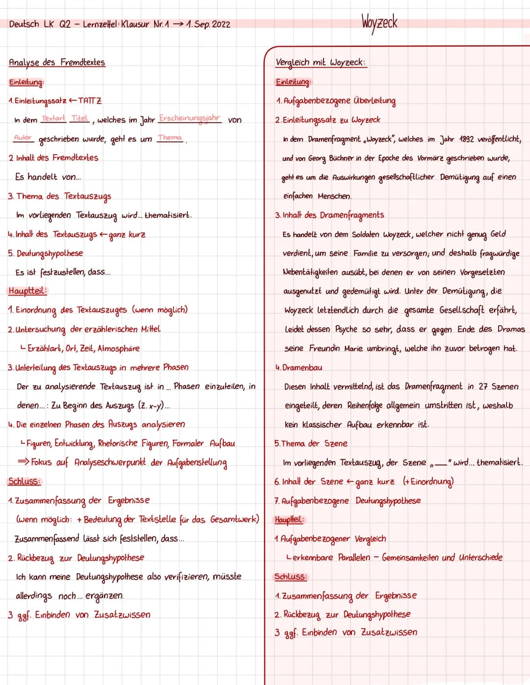 Deutsch LK Q2 - Lernzellel: Klausur Nr. 1 →→1. Sep. 2022
Analyse des Fremdtextes
Einleitung:
1. Einleitungssatz TATTZ
In dem Textart Titel, 