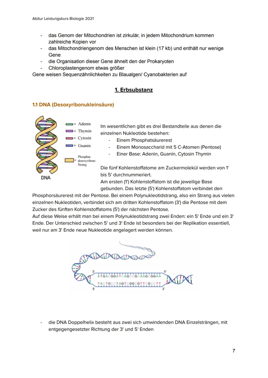 Abitur Leistungskurs Biologie 2021
GENETIK(Q3)
,,Grundlagen und Anwendungsfelder der Genetik"
offizielle Prüfungsschwerpunkte:
RNA, DNA, Chr
