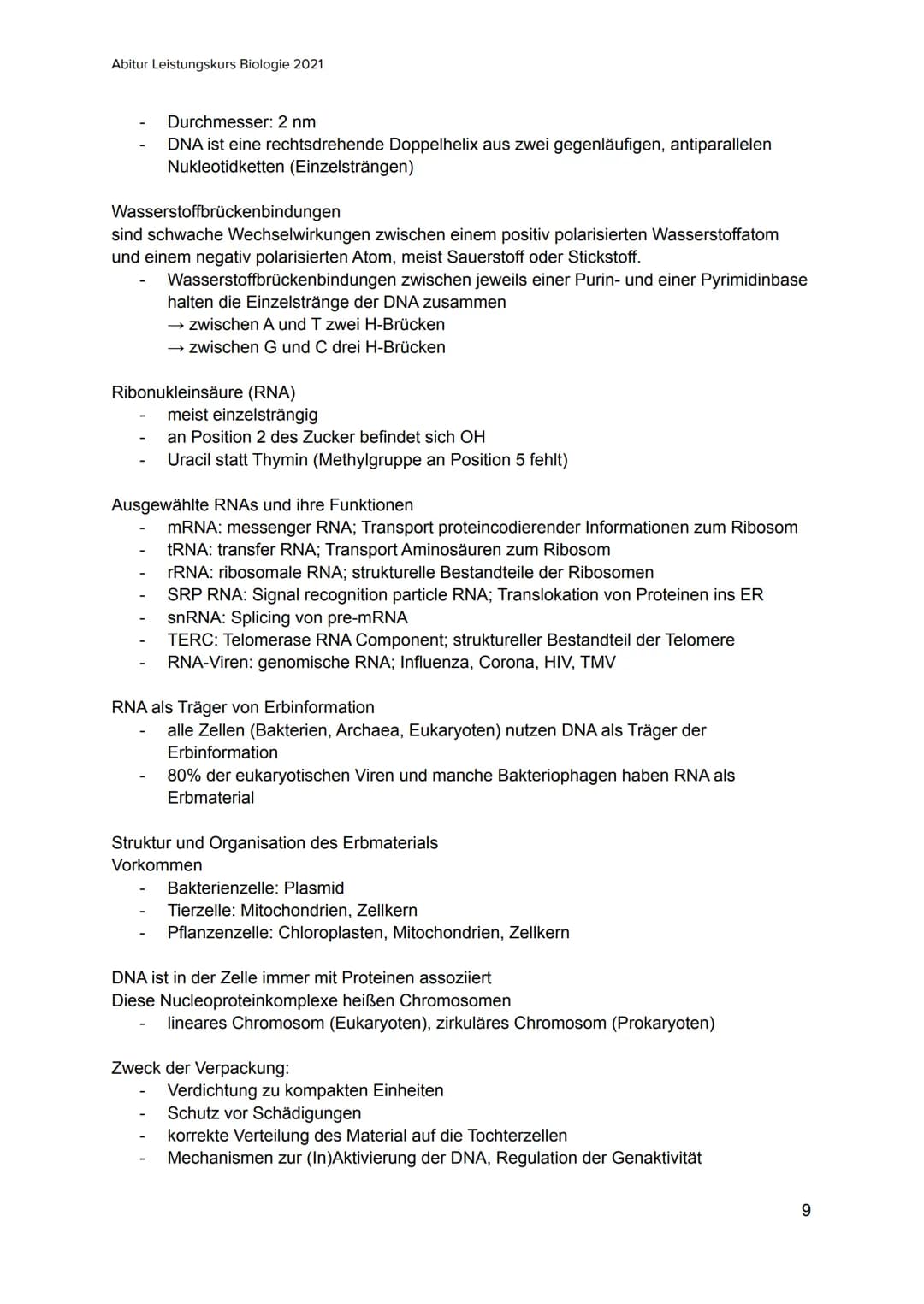 Abitur Leistungskurs Biologie 2021
GENETIK(Q3)
,,Grundlagen und Anwendungsfelder der Genetik"
offizielle Prüfungsschwerpunkte:
RNA, DNA, Chr