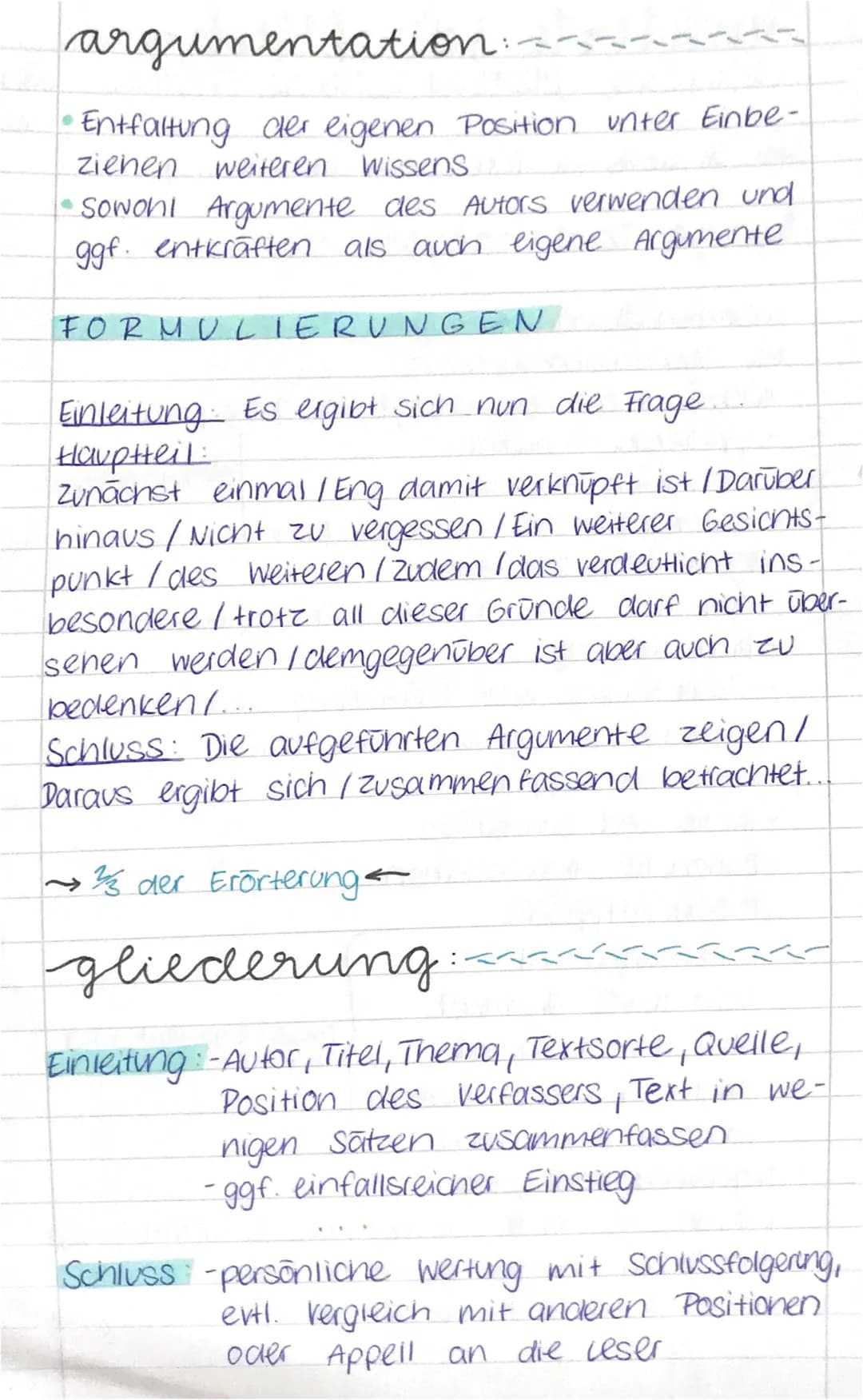 Sachtexte schriftlich~~~
ERORTERN - DEUTSCH KLAUSUR THEORIE
geg. pragmatischer Text und Aufgabenstellung
kurze textanalyse:.
711171
• zusamm
