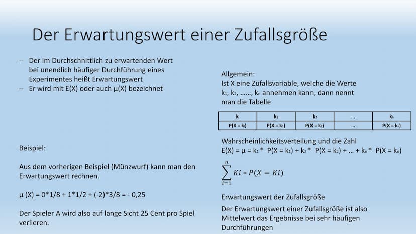 10
Binomialverteilung
Zufallsgrößen und Wahrscheinlichkeitsverteilung Zufallsgröße und Wahrscheinlichkeitsverteilung
Eine Zufallsgröße ist e