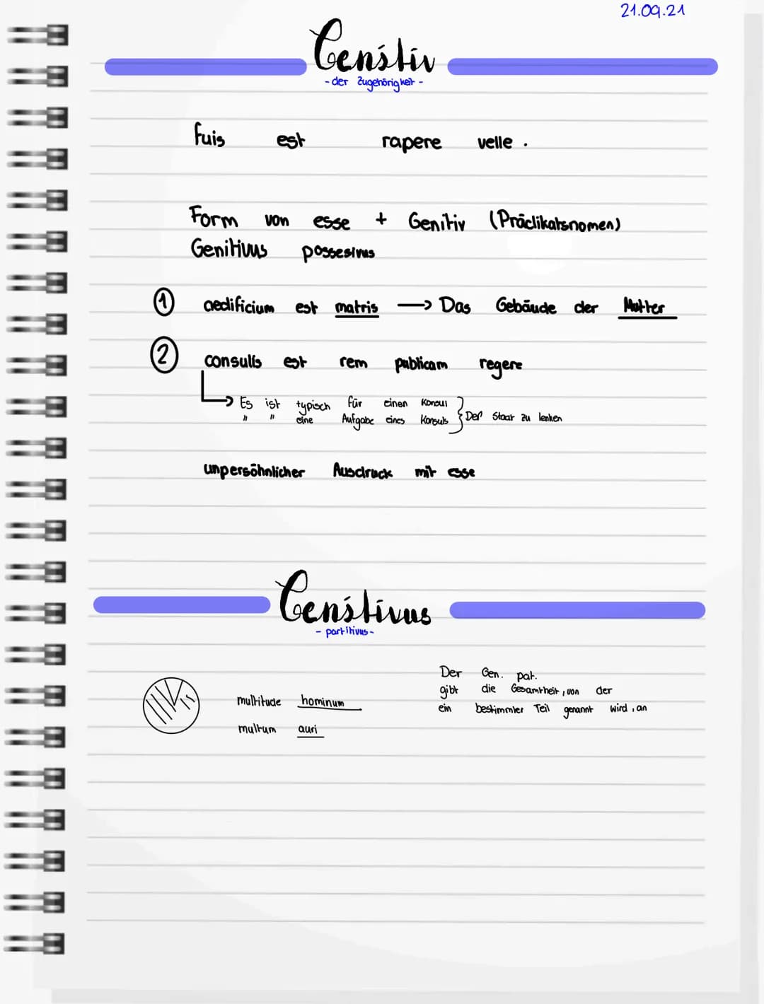 =8
=
=
P
=8
=8
P
=8
fuis
est
Form
Genitivus possesivus
Censtiv
- der Zugehörigkeit -
unpersöhnlicher
von esse + Genitiv (Präclikatsnomen)
Ⓒa