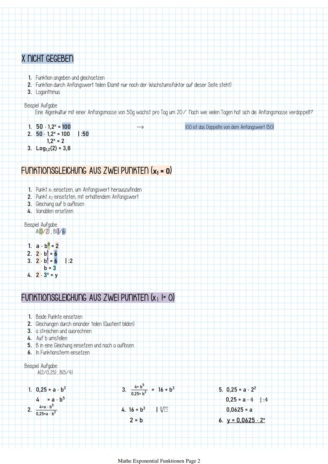 ALLGEMEINE INFOS
●
●
●
●
VERÄNDERUNGEN
●
●
●
●
●
●
Exponentialfunktionen
Exponentiell zu nehmend steigender / fallender Graph
Linear Gradlin