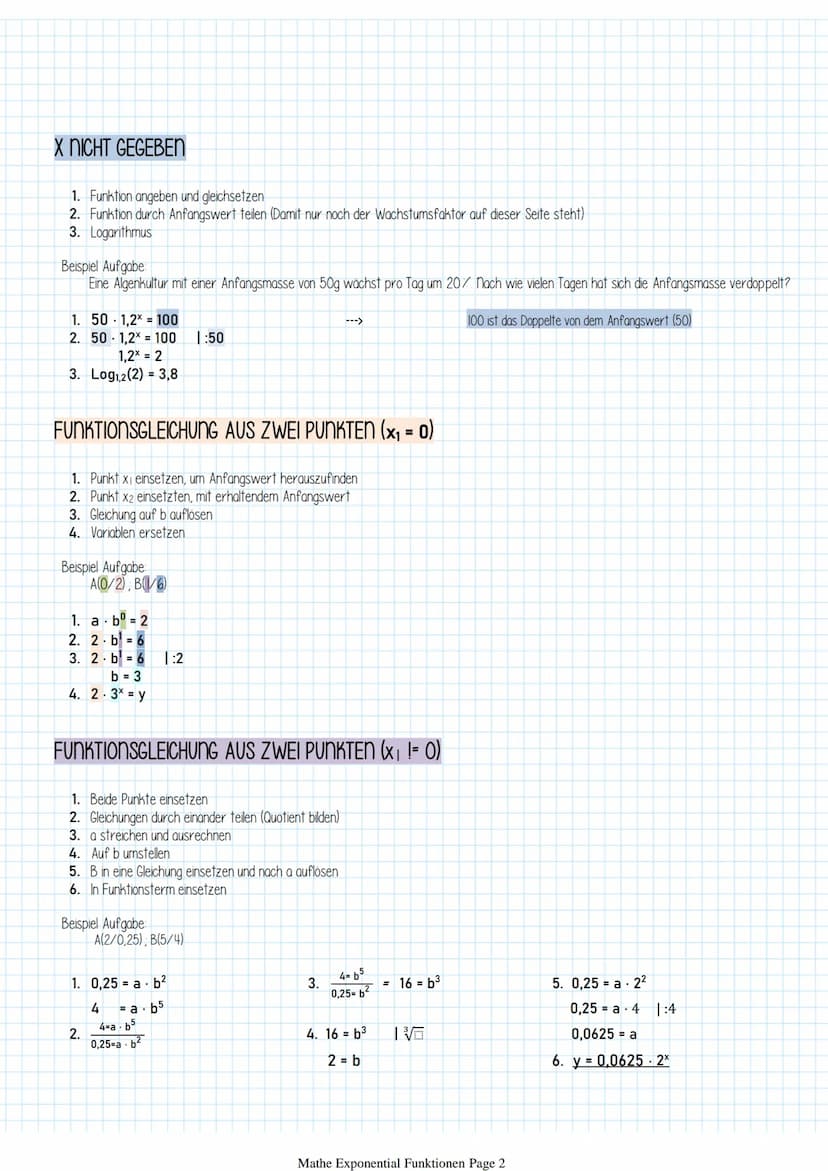 ALLGEMEINE INFOS
●
●
●
●
VERÄNDERUNGEN
●
●
●
●
●
●
Exponentialfunktionen
Exponentiell zu nehmend steigender / fallender Graph
Linear Gradlin