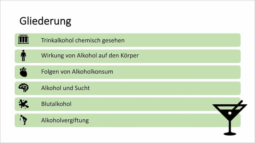 Lilly-Mey Körner
Klasse 10c
Trinkalkohol chemisch gesehen
• Ethanol
• n-Alkanol
•
●
Summenformel: C2H5OH
• farblos, stechend riechend, flüss