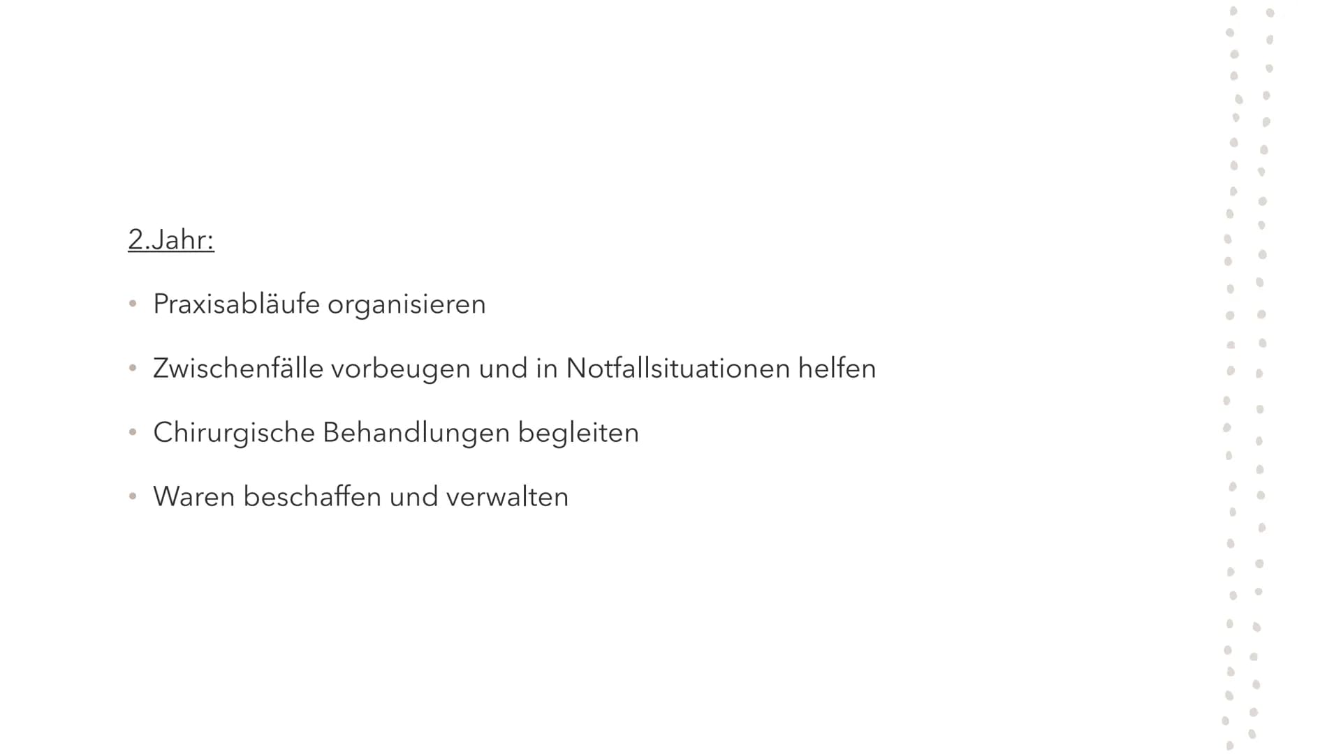 Zahnmedizinische/
Fachangestellte/r
11791
r Inhaltsverzeichnis
●
●
●
●
●
●
●
Definition
Schulabschluss
Ausbildung/ Gehalt
Voraussetzungen
Au