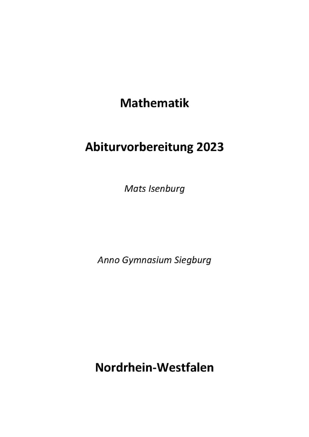 Mathe Abi 2023 & 2024 NRW: Lösungen, Aufgaben & Lernzettel