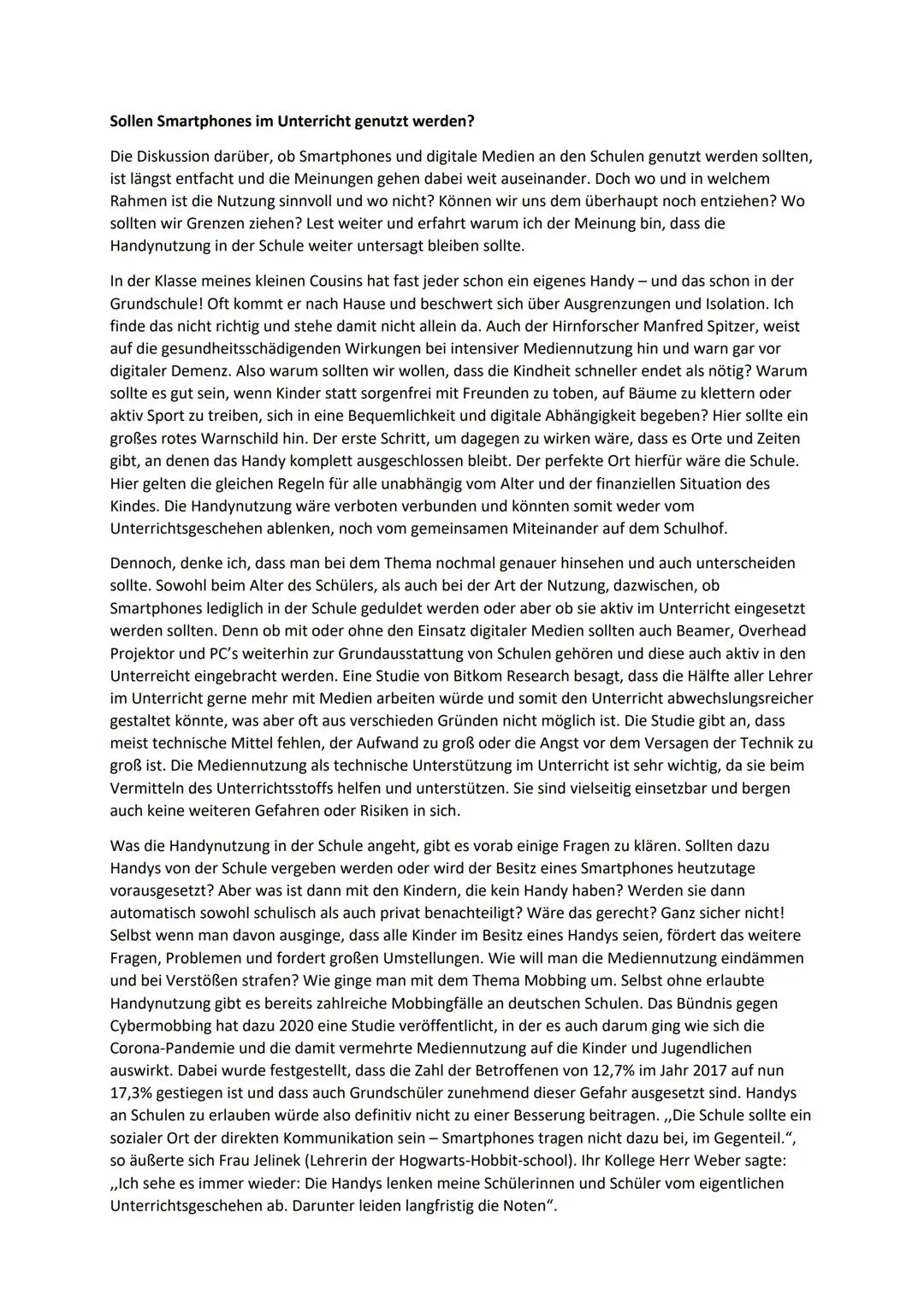 Sollen Smartphones im Unterricht genutzt werden?
Die Diskussion darüber, ob Smartphones und digitale Medien an den Schulen genutzt werden so