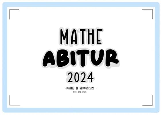 Know Lernzettel für das Mathe-Abitur 2024 (Leistungskurs in NRW) thumbnail