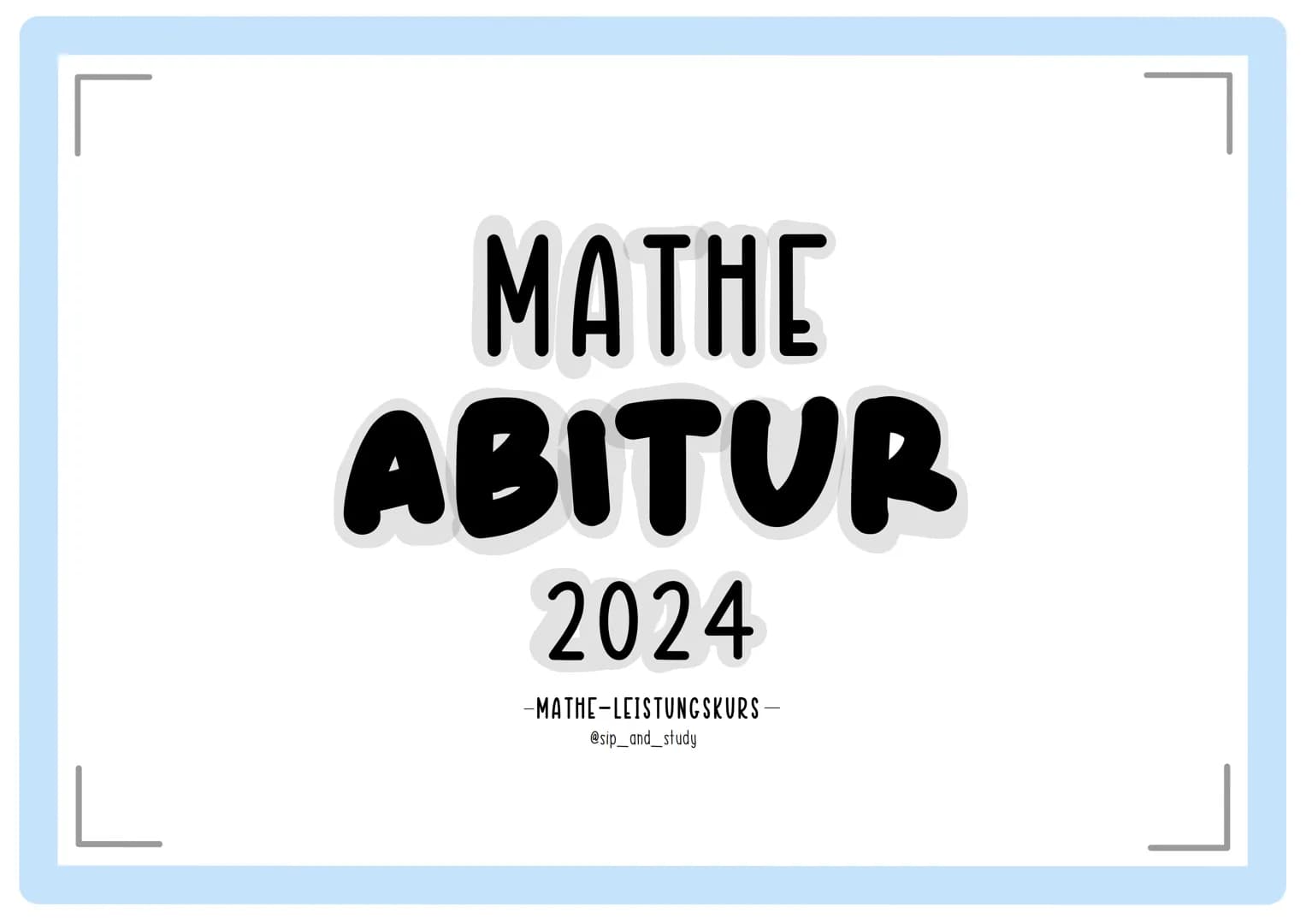 L
MATHE
ABITUR
2024
-MATHE-LEISTUNGSKURS
@sip_and_study Begriffe
Zufallsexperiment: Ein Versuch, dessen Ergebnis nicht vorhergesehen werden 