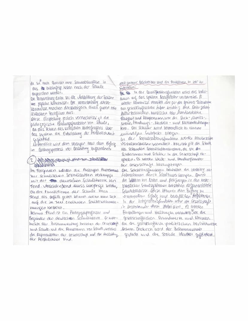 Pädagogik Q27
Name:
нупер
Aufgaben:
P
Klausur Nr. 2 21/22
Schulische Sozialisation
1. Formulieren Sie den Hauptgedanken des Textes und stell